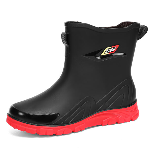 High-end high-top rain boots, men's high-quality long rain boots, water shoes, mid-leg waterproof shoes, rubber shoes, non-slip